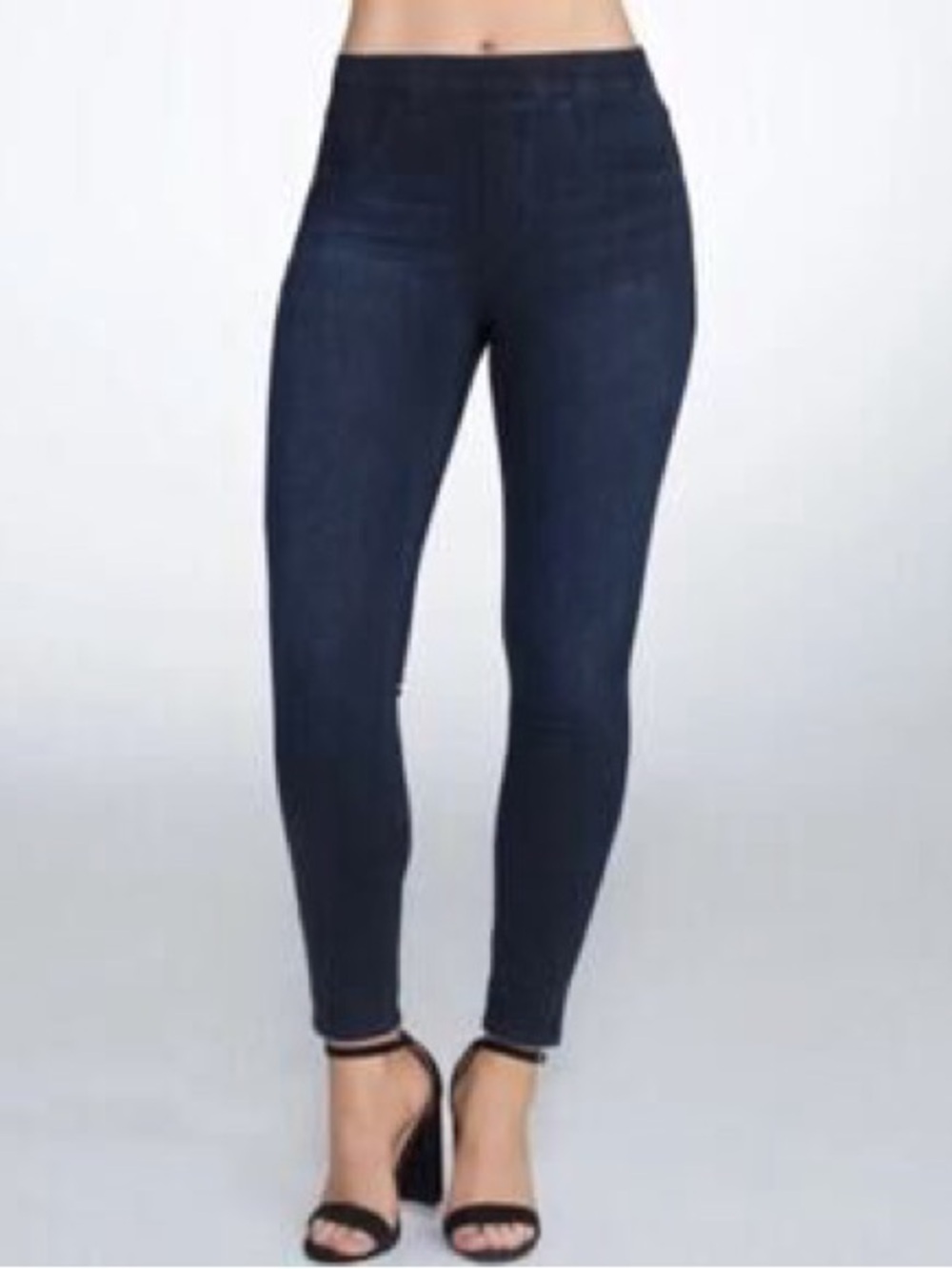 SPANX Dark Blue High-Rise Skinny Jeans